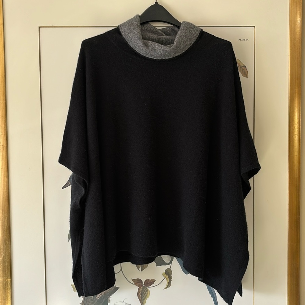 Kinross cashmere poncho style sweater